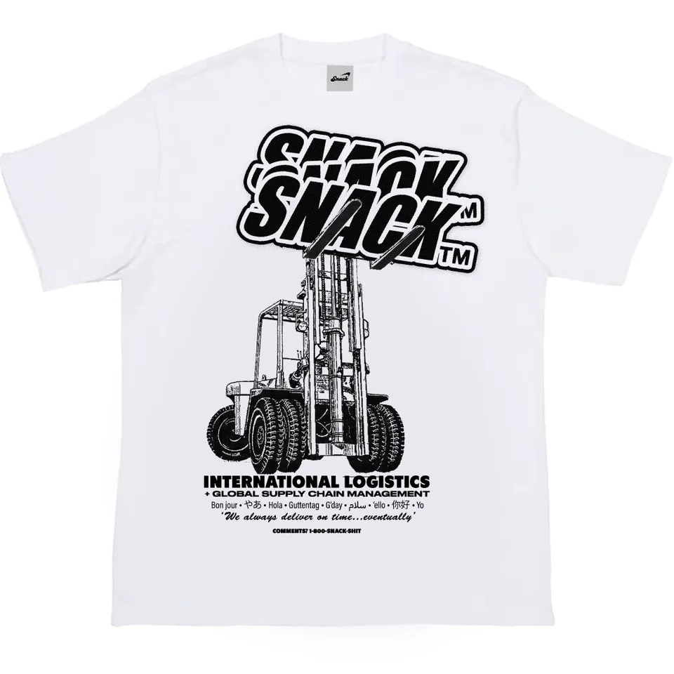 Snack Forklift Certified t-shirt bianca M cotone pesante