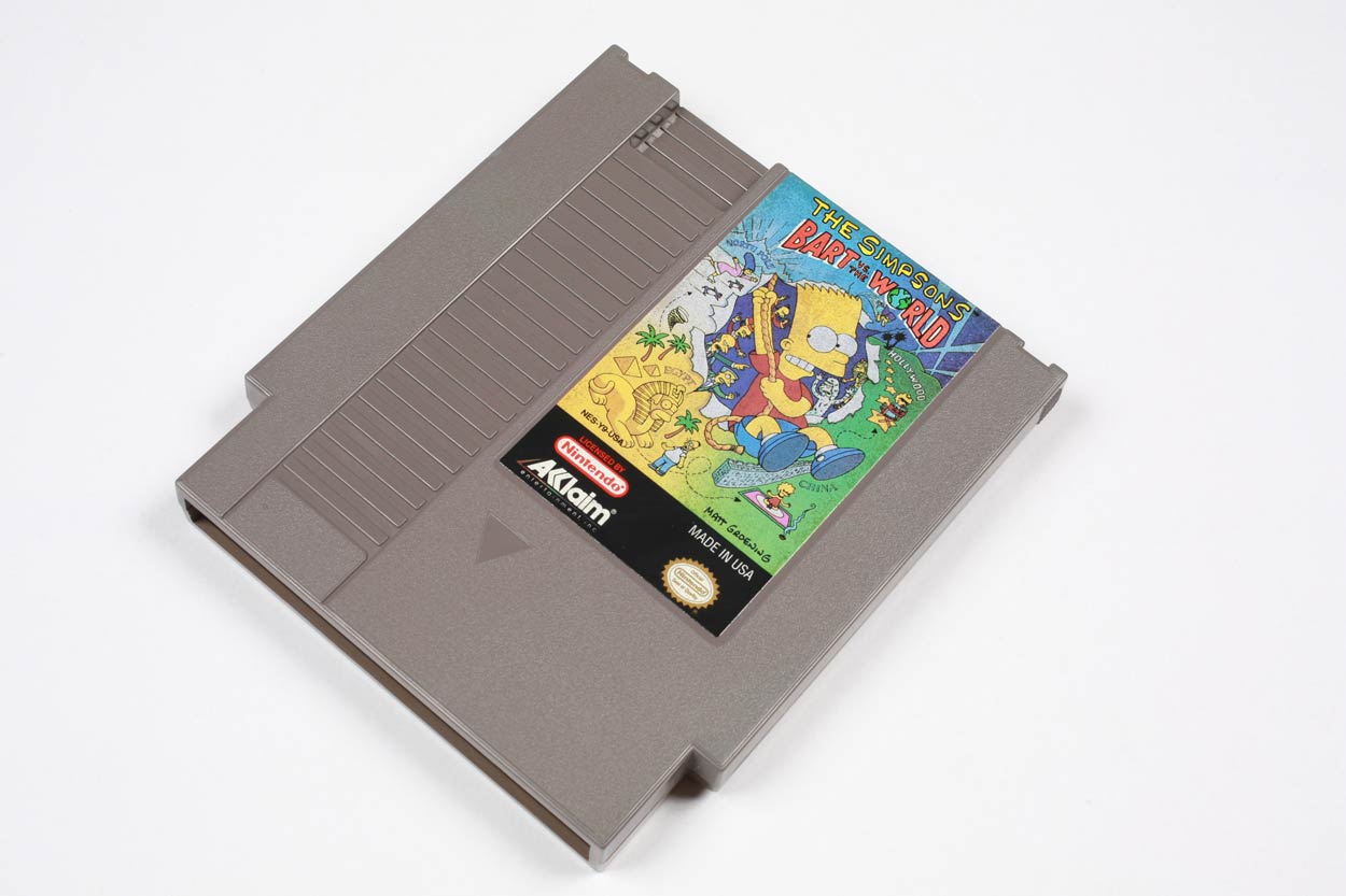 Nintendo Bart vs The World cartuccia NES vintage