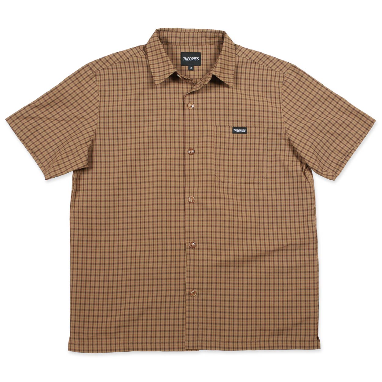 Theories Avignon camicia flanella caramel M