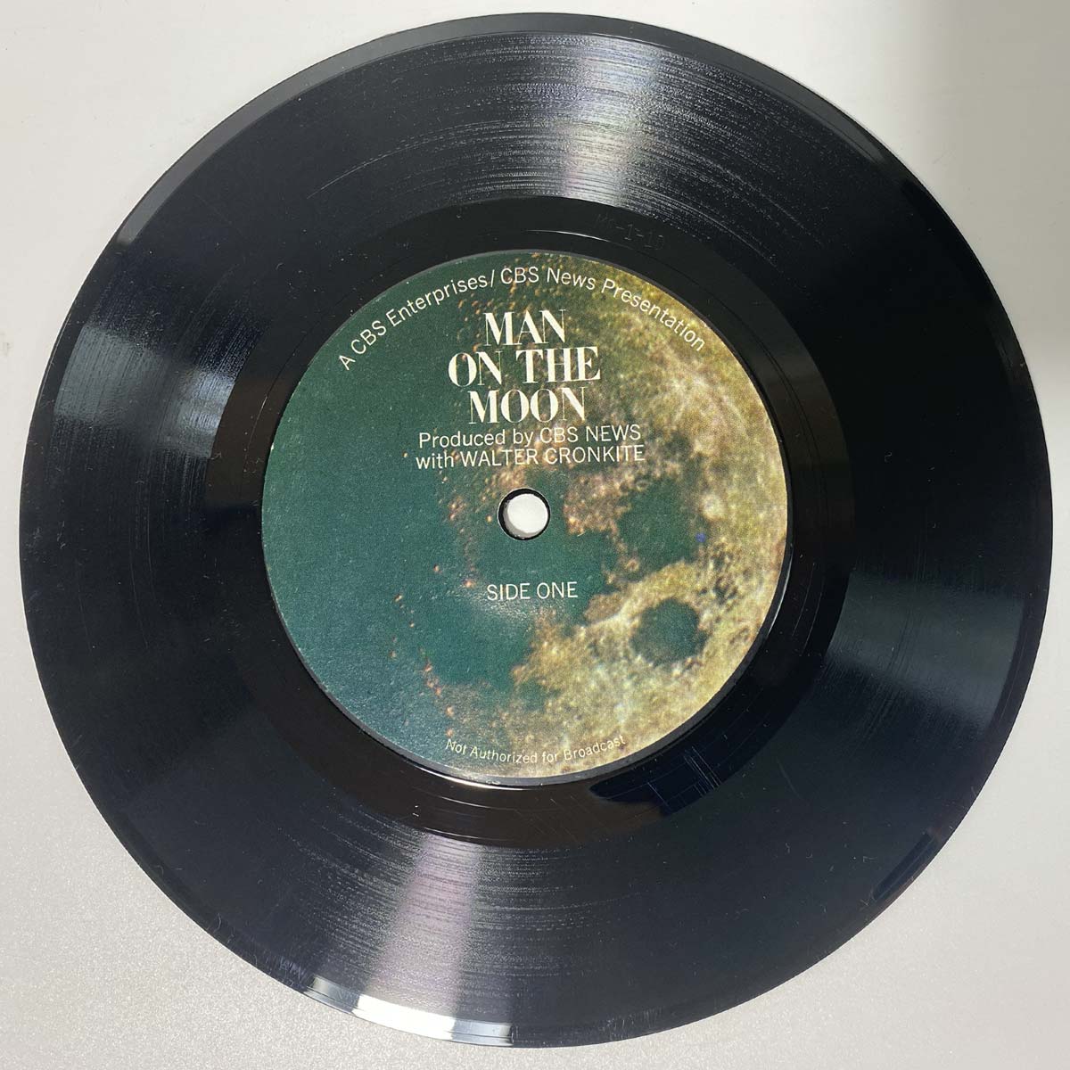 CBS News Man on the Moon disco vinile 7" Apollo 11 1969