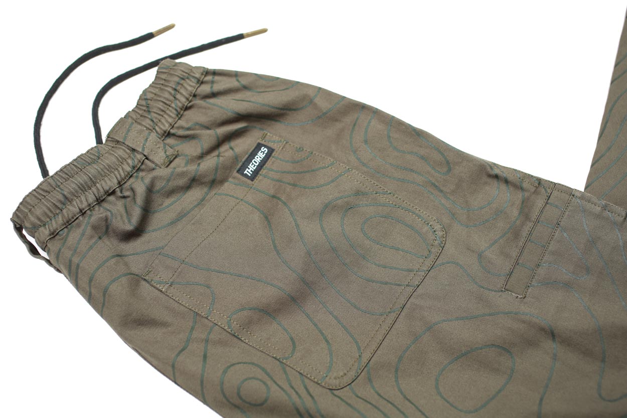 Theories Stamp Lounge pantalone chino M verde cotone
