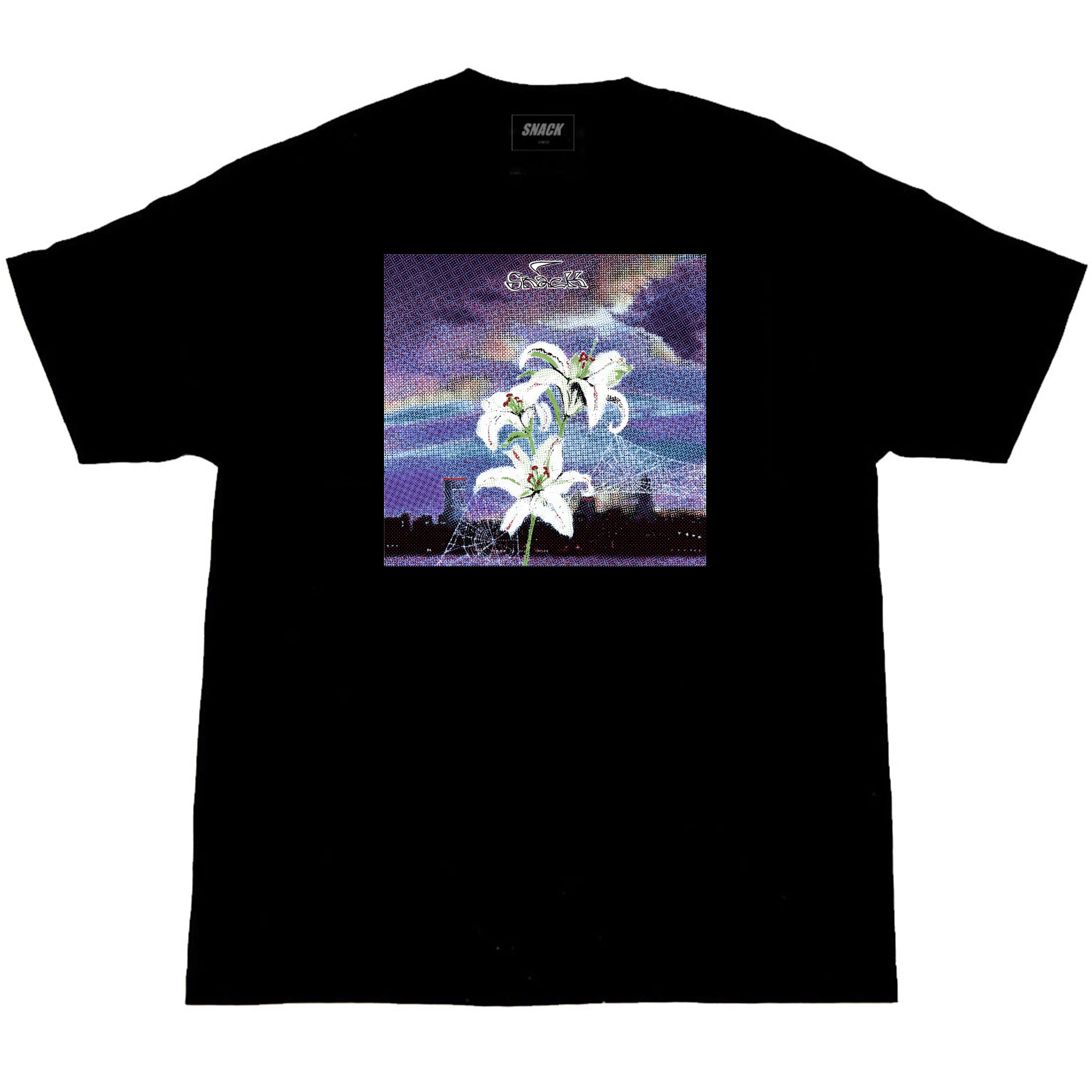 Snack Web Tee maglietta skate nera cotone S