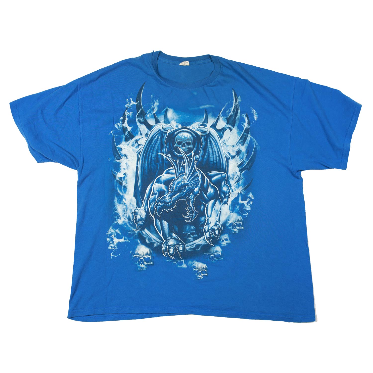 Gildan Dragon Skulls maglietta blu XXL vintage