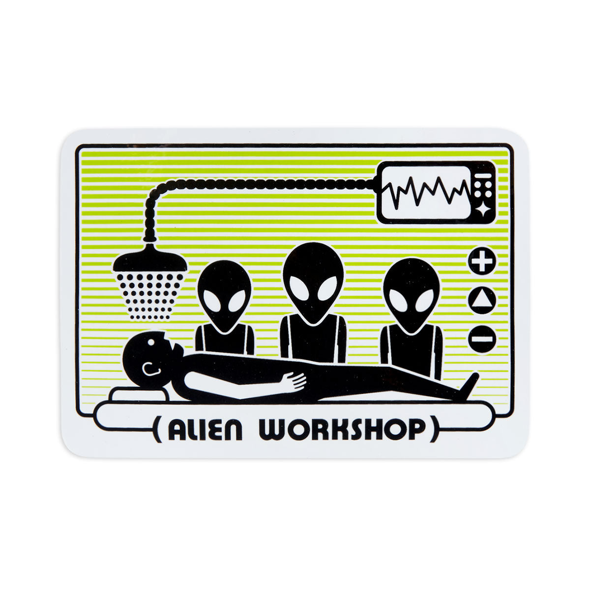 Alien Workshop Abduction sticker verde vinile