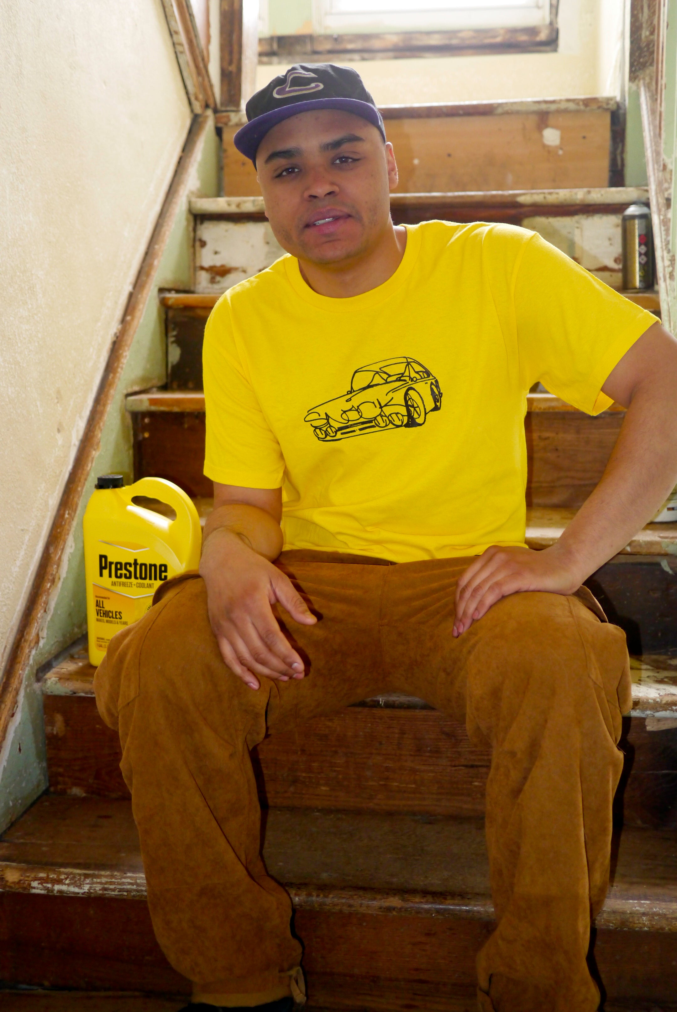 Snack Skateboarding Team Whip t-shirt gialla cotone