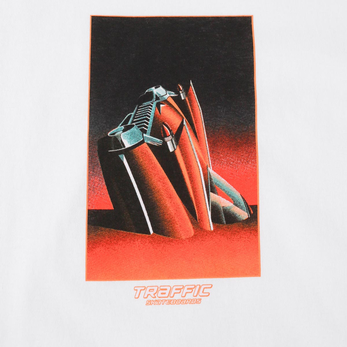 Traffic On The Beach t-shirt bianca M cotone