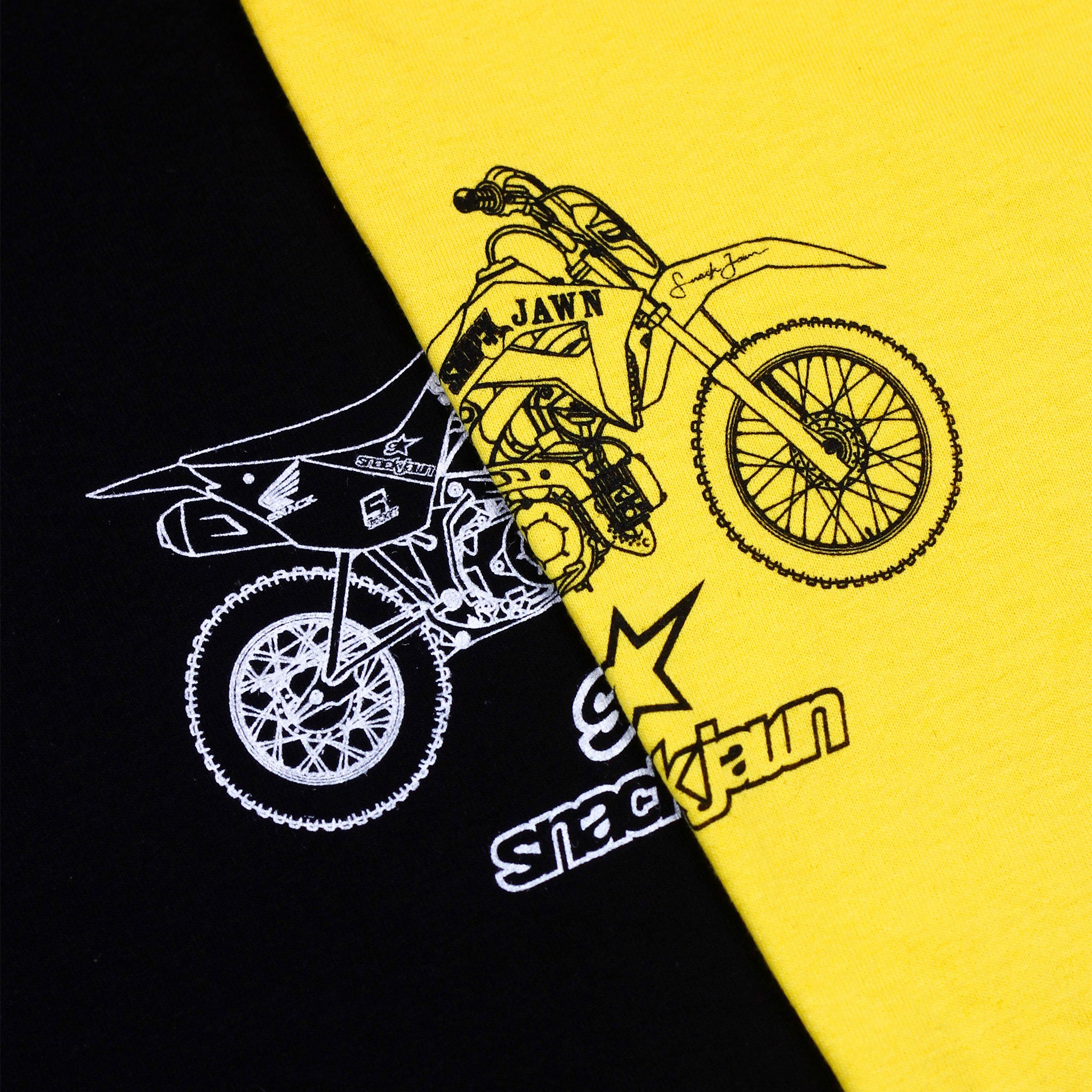 Snack Jawn Pit Bike t-shirt nera cotone