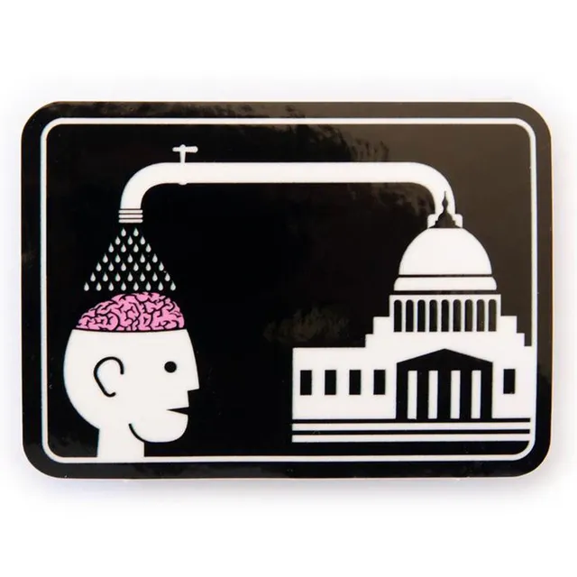 Alien Workshop Brainwash sticker vinile trasparente 7,5 cm