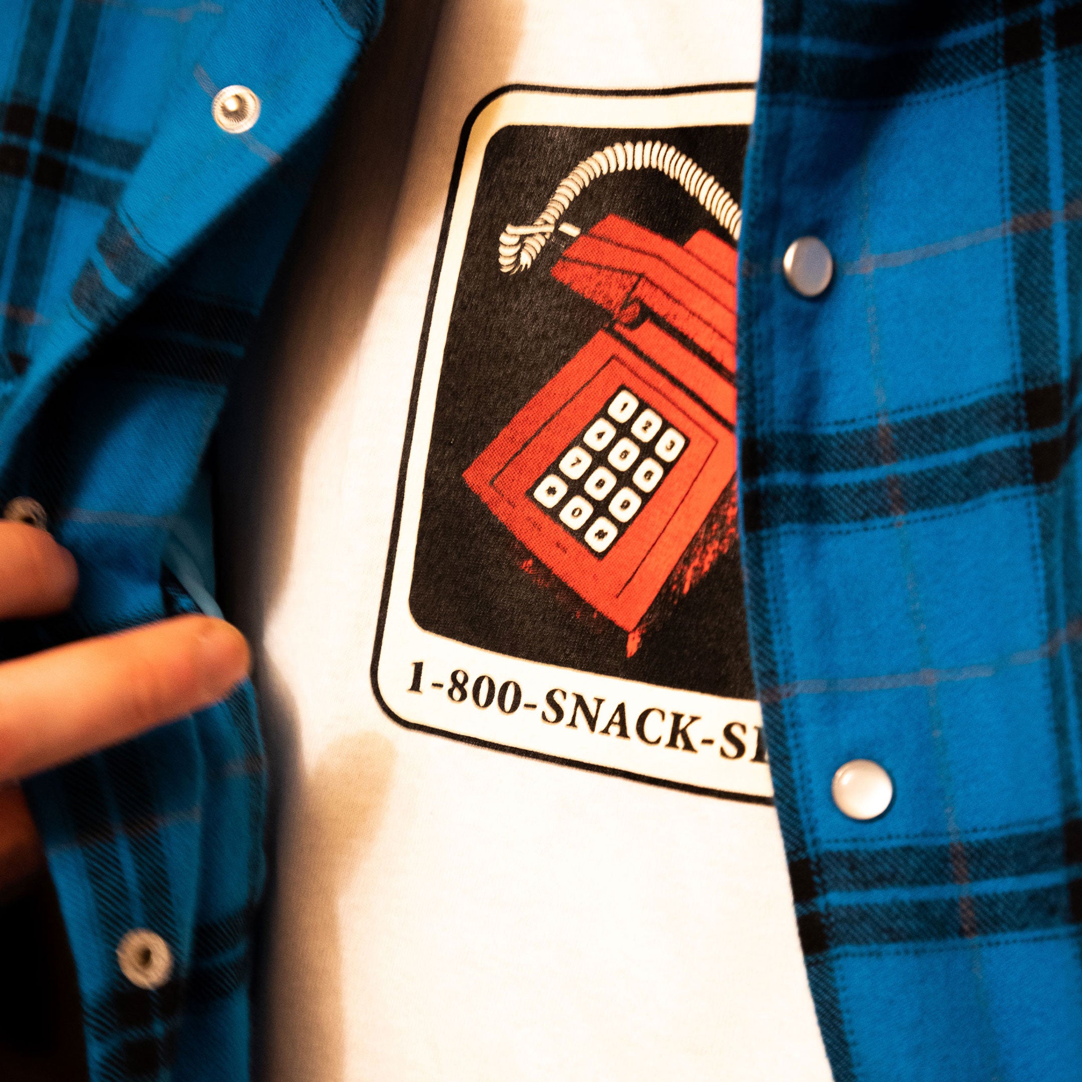 Snack 1-800-Number maglietta bianca in cotone