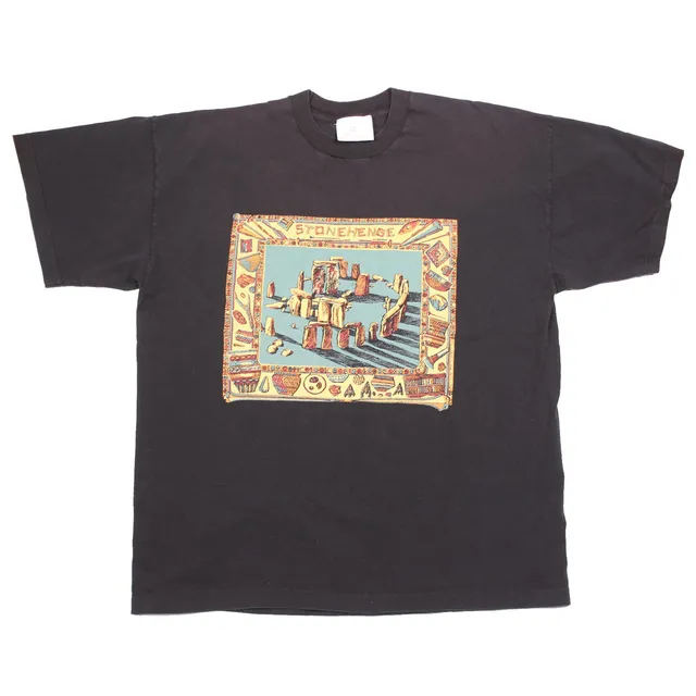 English Heritage Stonehenge maglietta vintage nera XL