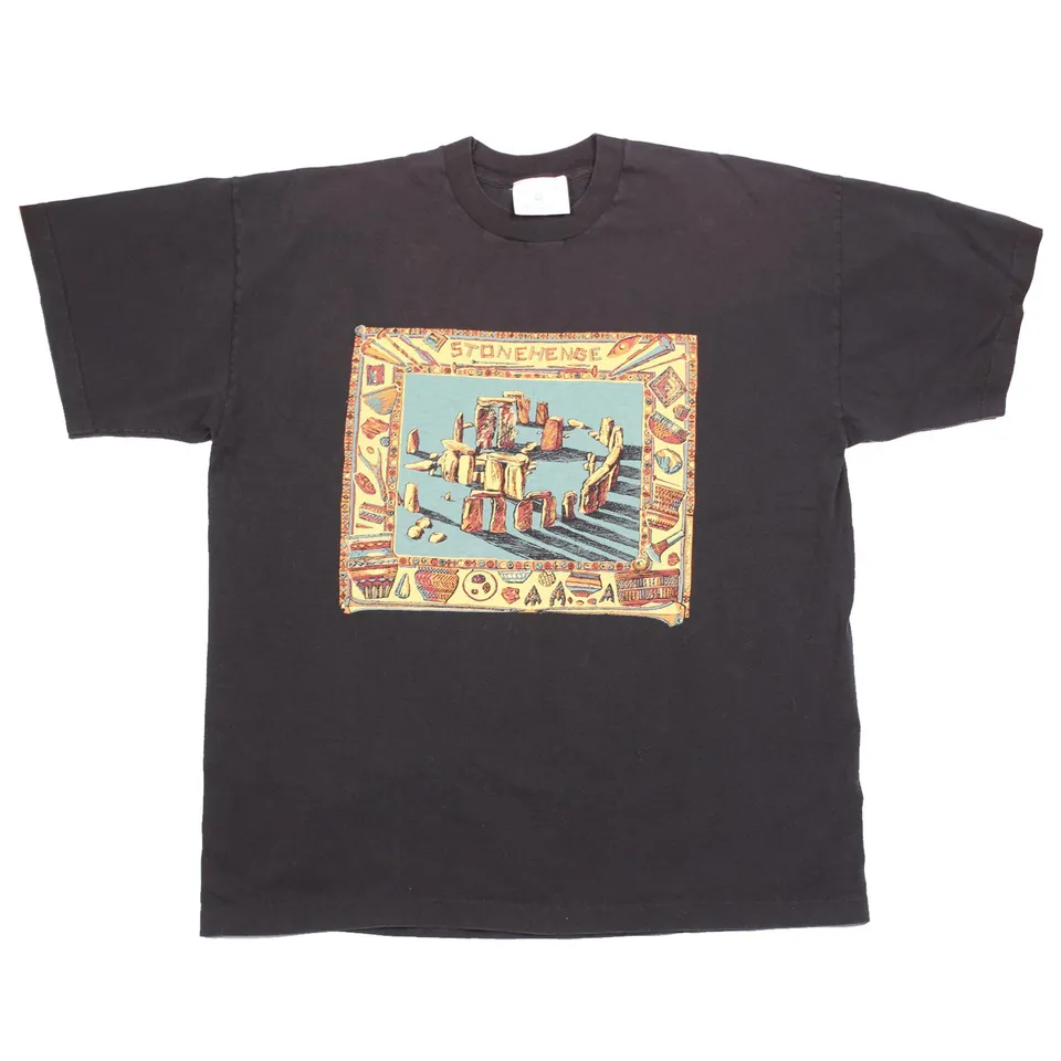 English Heritage Stonehenge maglietta vintage nera XL