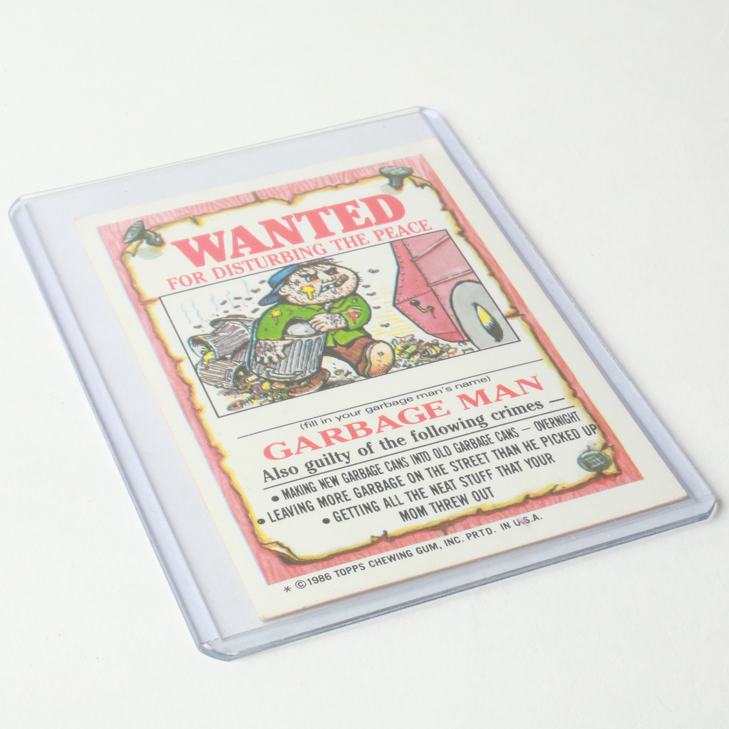 Garbage Pail Kids Silent Sandy carta collezionabile 1986 Series 3
