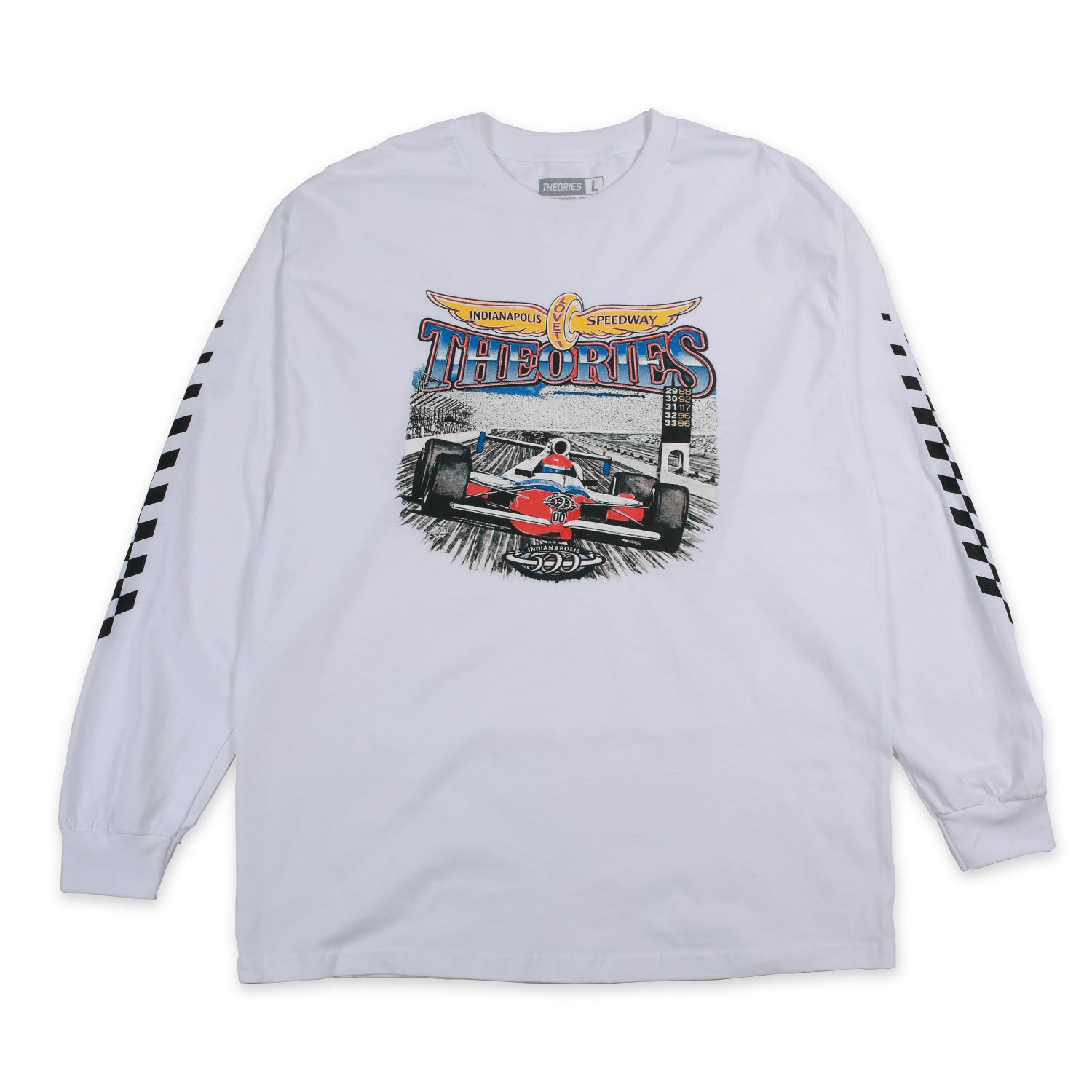Theories Speedway maglia manica lunga bianca cotone