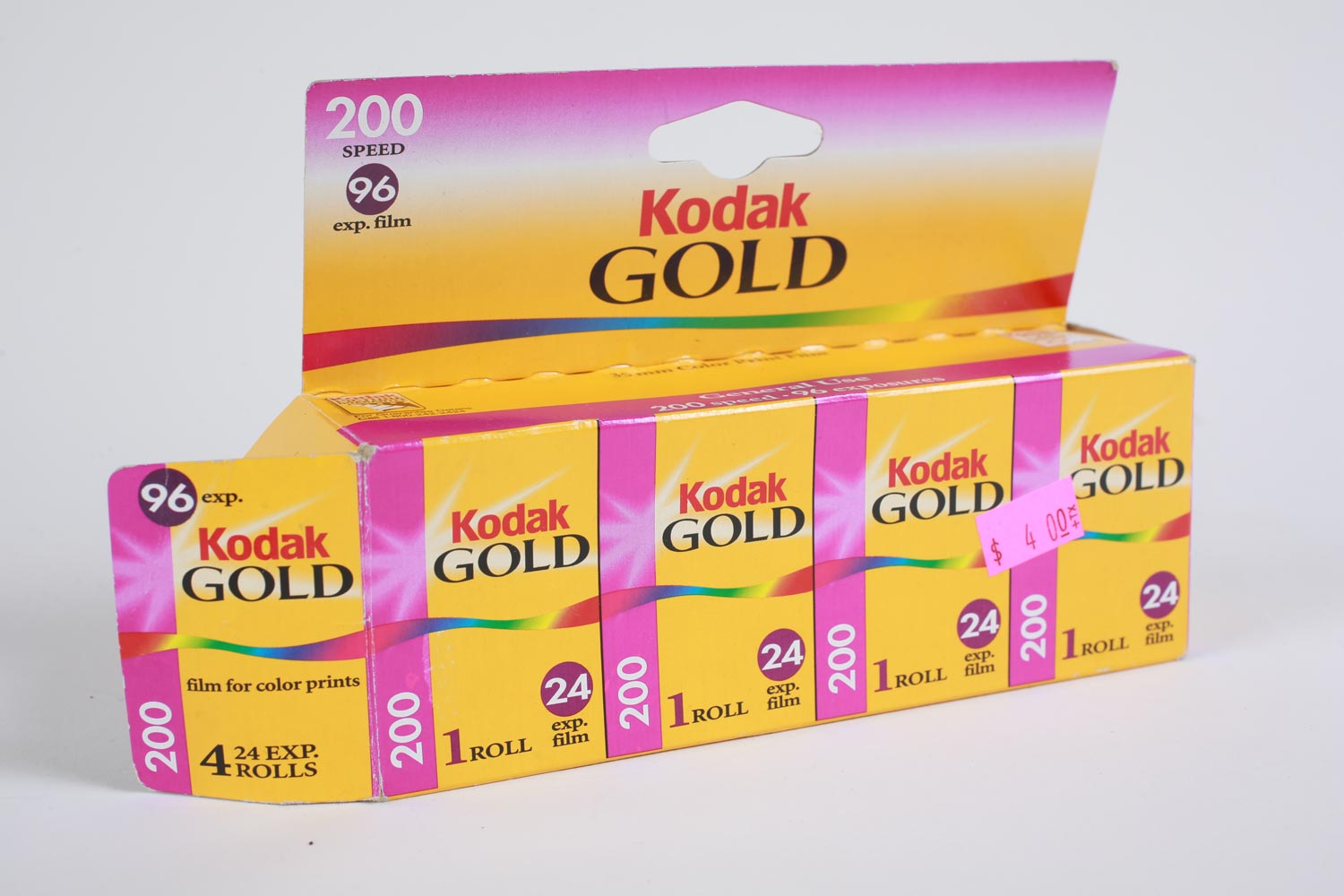 Kodak Gold 200 rullino 35mm 36 pose scaduto x3