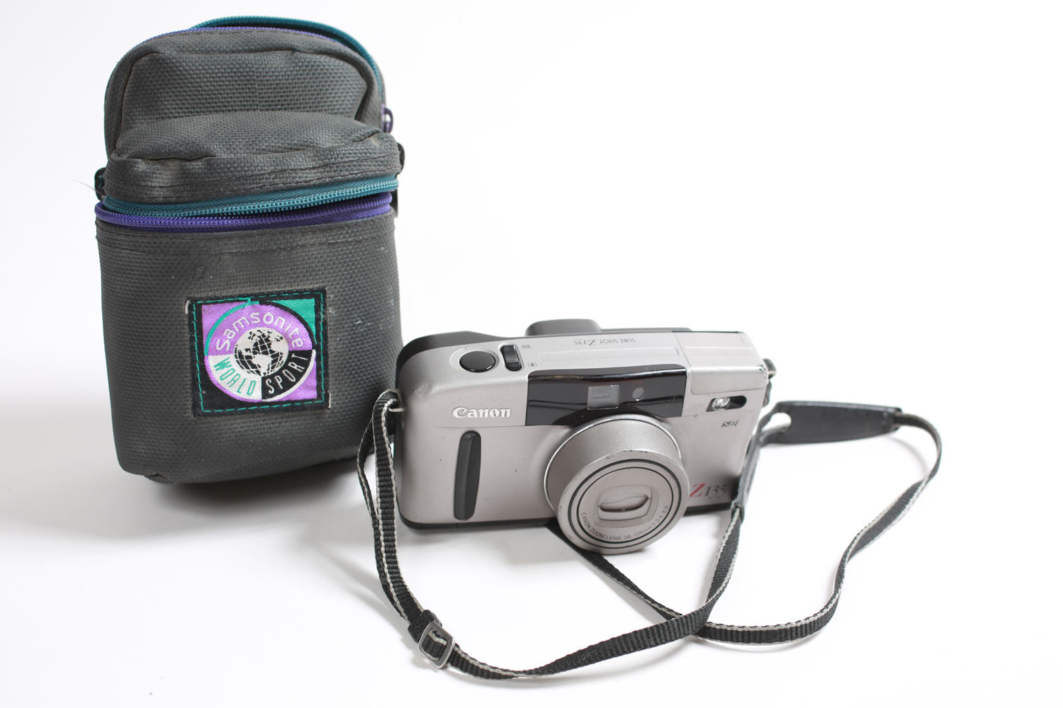 Canon Z-135 fotocamera 35mm autofocus zoom con custodia