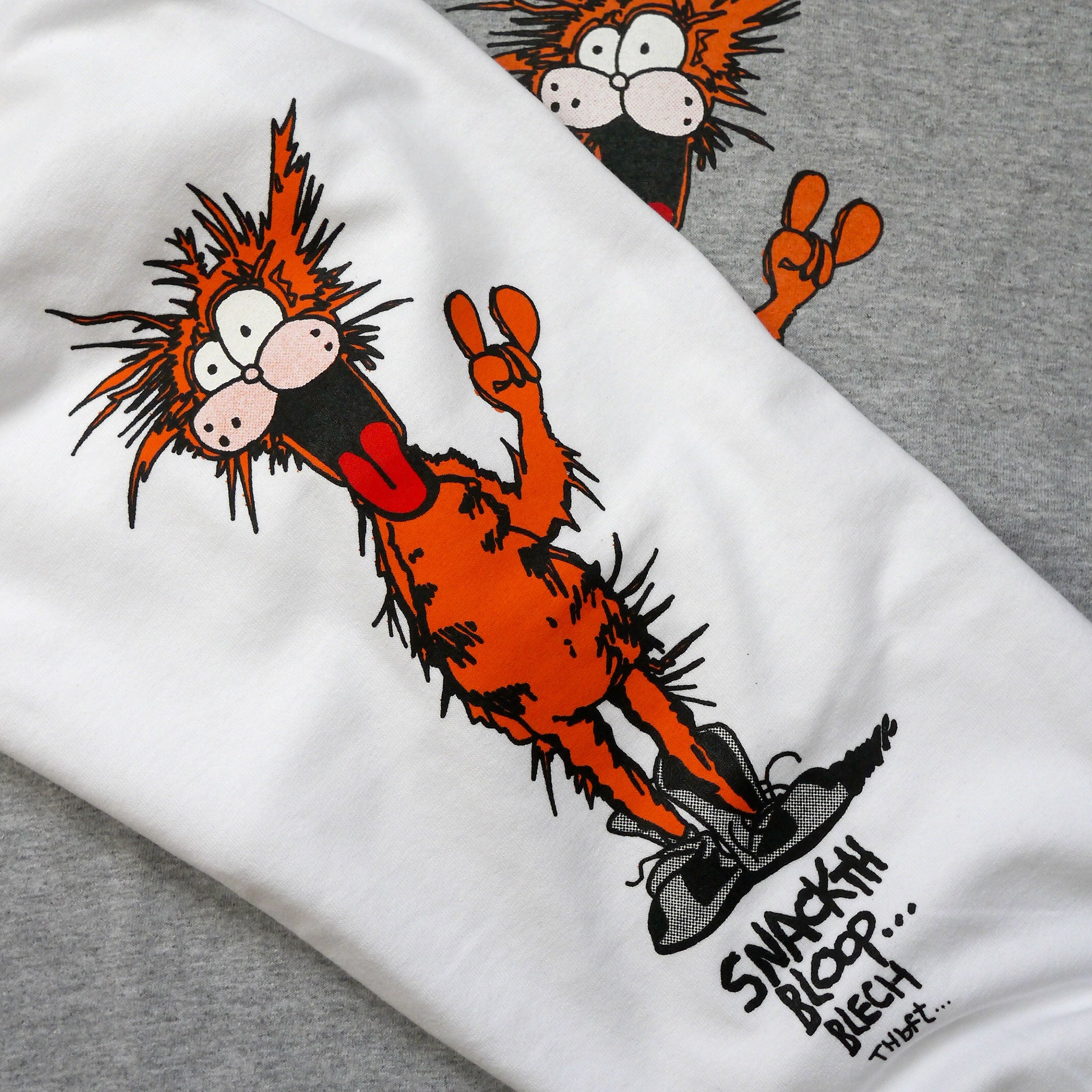 Snack Bloop Tee maglietta bianca cotone serigrafata