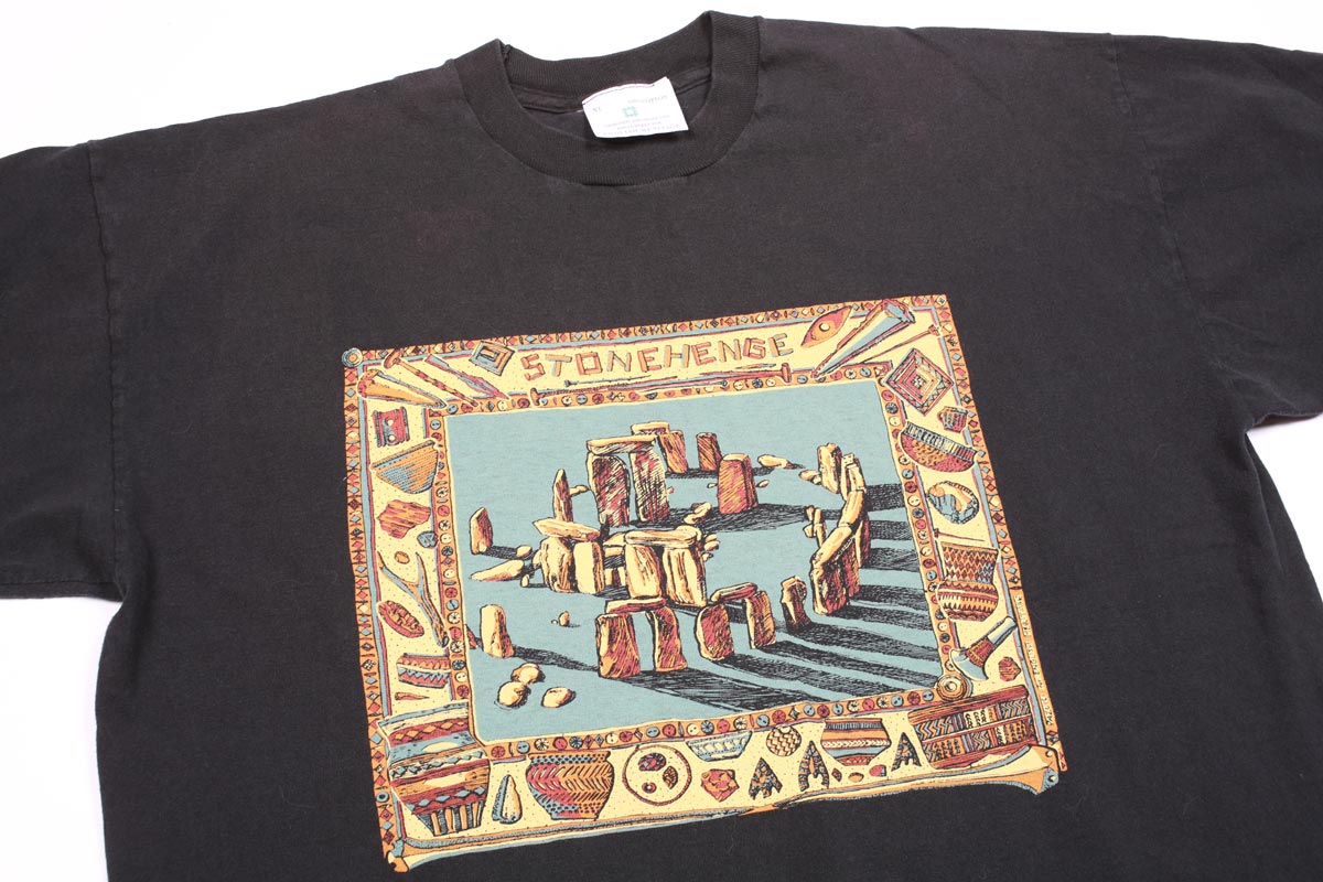 English Heritage Stonehenge maglietta vintage nera XL