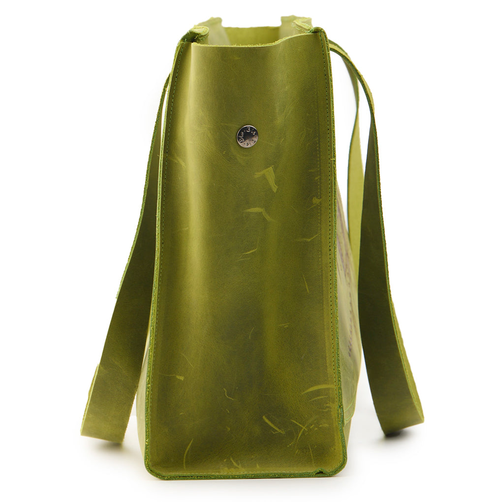 AC Longboards Fiore di Loto shopper in pelle incisa