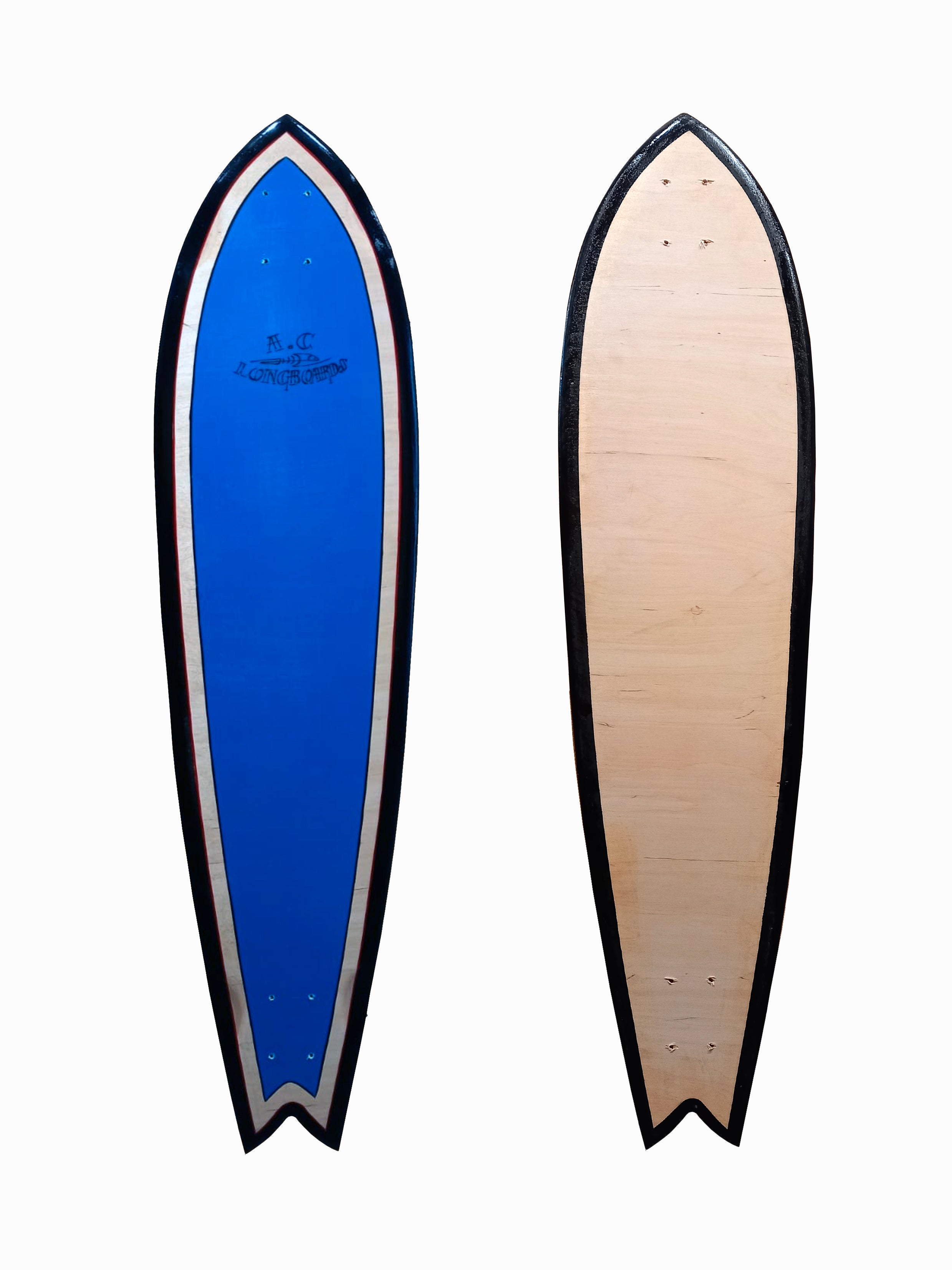 AC Longboards Big Fish Blue Surf tavola longboard 41,9" betulla