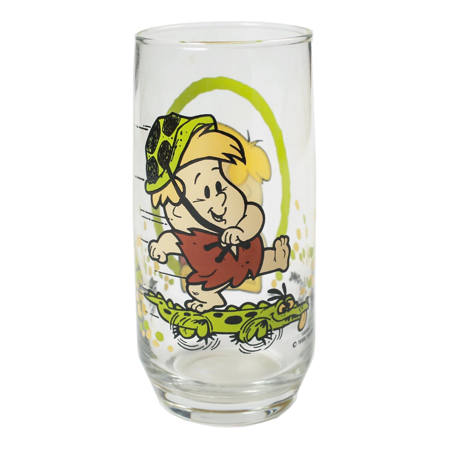 Flintstones Barney bicchiere vetro skate 1986