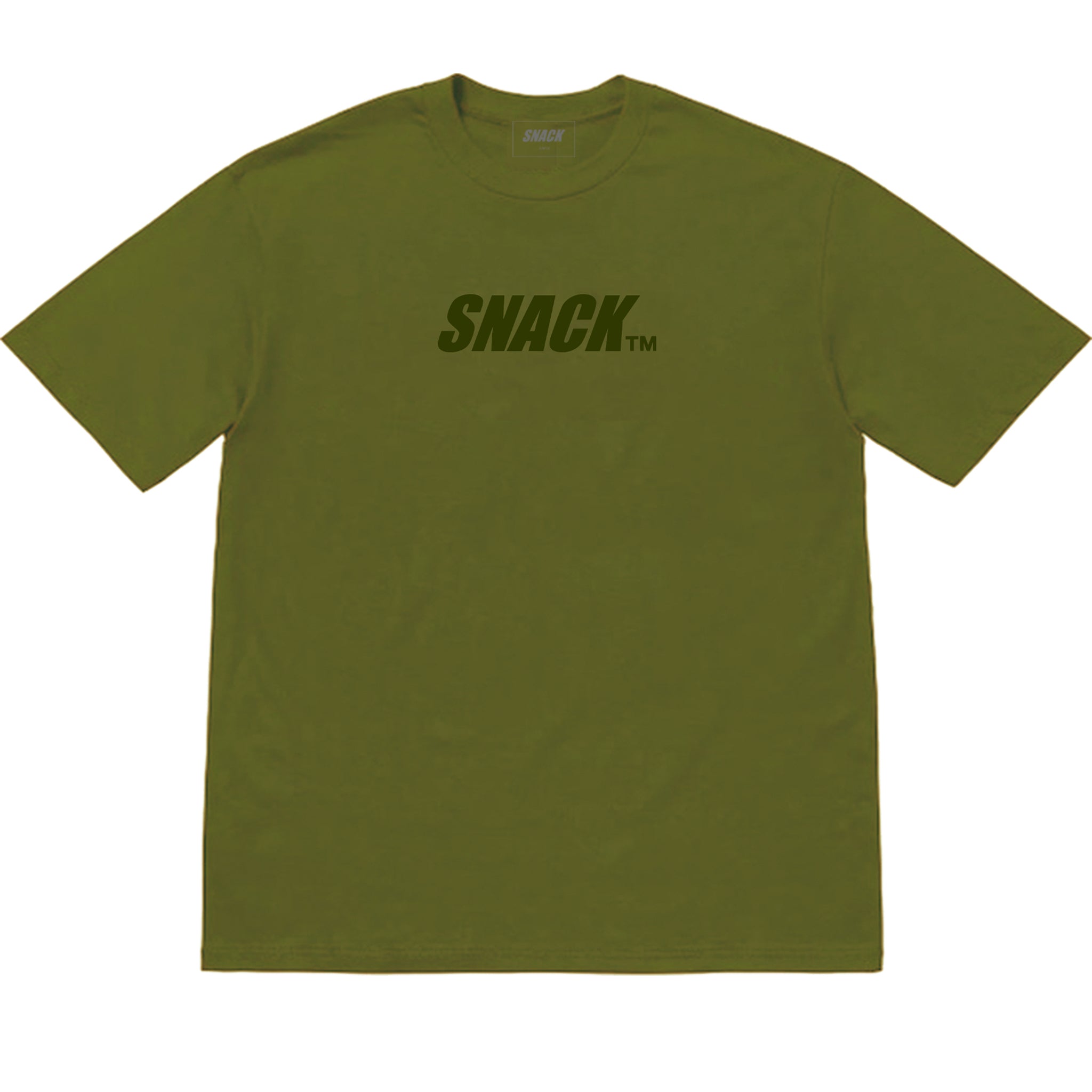 Snack Caps Lock t-shirt cotone oliva