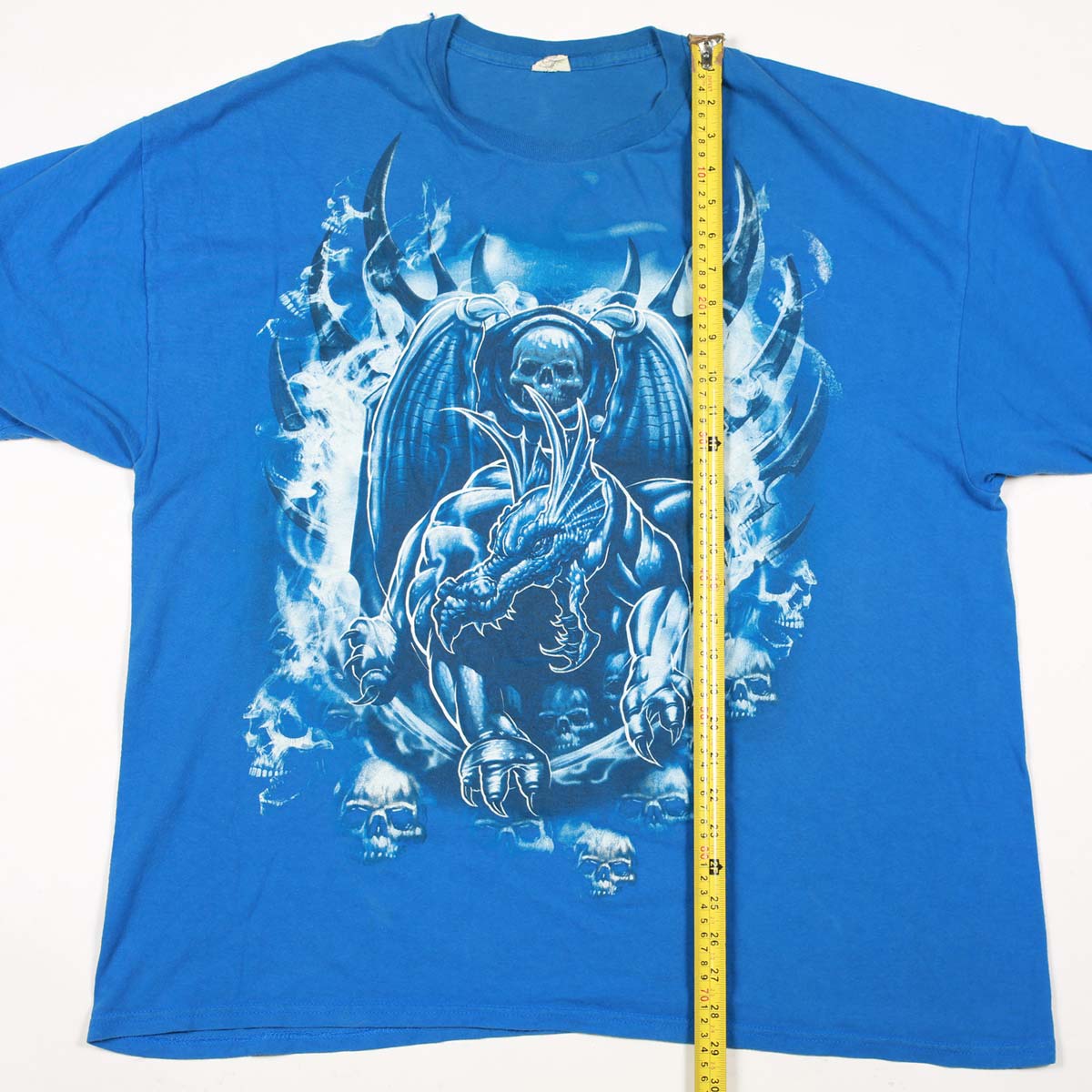 Gildan Dragon Skulls maglietta blu XXL vintage