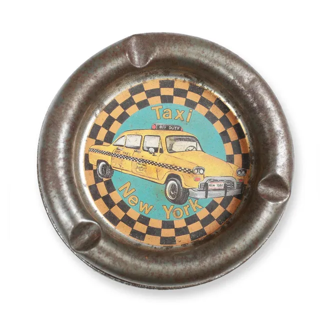 Taxi New York posacenere vintage metallo 4"