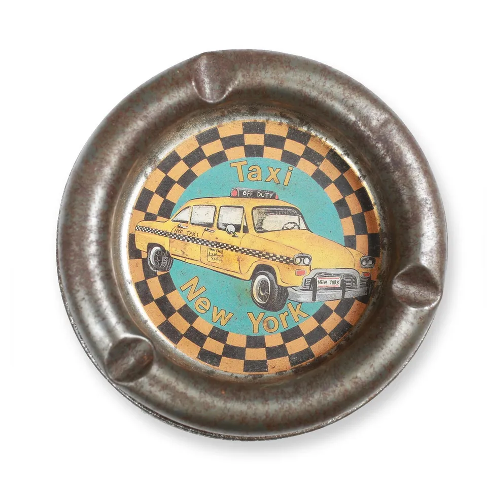 Taxi New York posacenere vintage metallo 4"