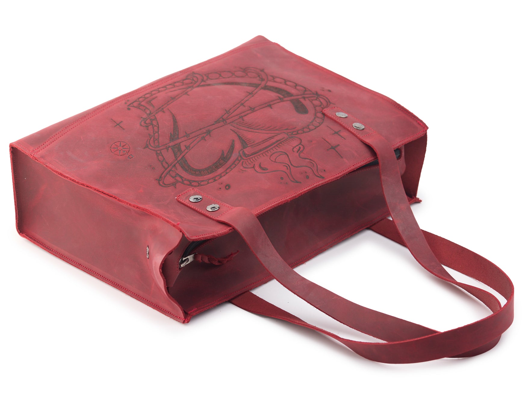 AC Longboards Red Sacro Cuore shopping bag pelle