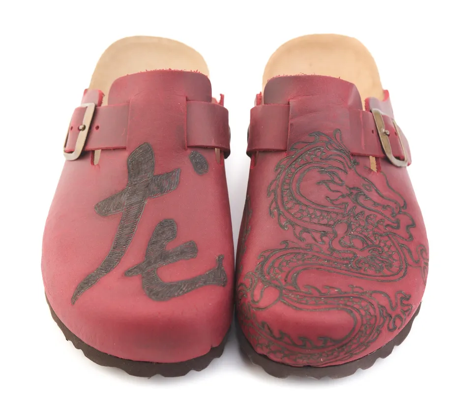 AC Longboards 1900 Rosso Dragone sabot pelle