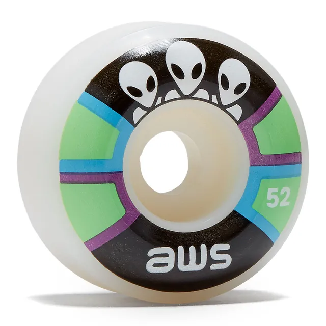 Alien Workshop Triad 97a ruote skateboard 52mm bianche set 4