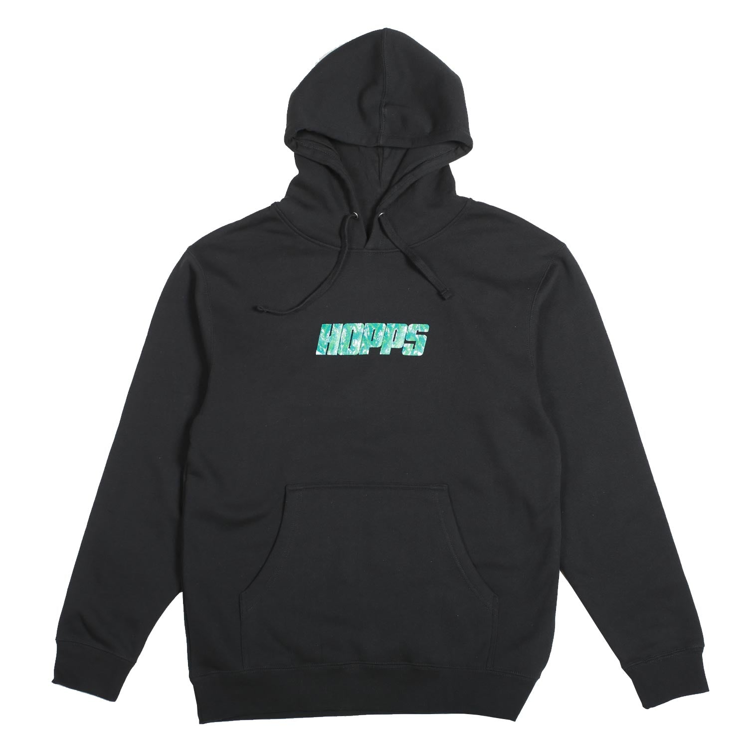 Hopps Tiger Camo Felpa Cappuccio Nera Logo Mimetico
