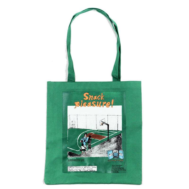 Snack Pleasure Tote borsa cotone con stampa