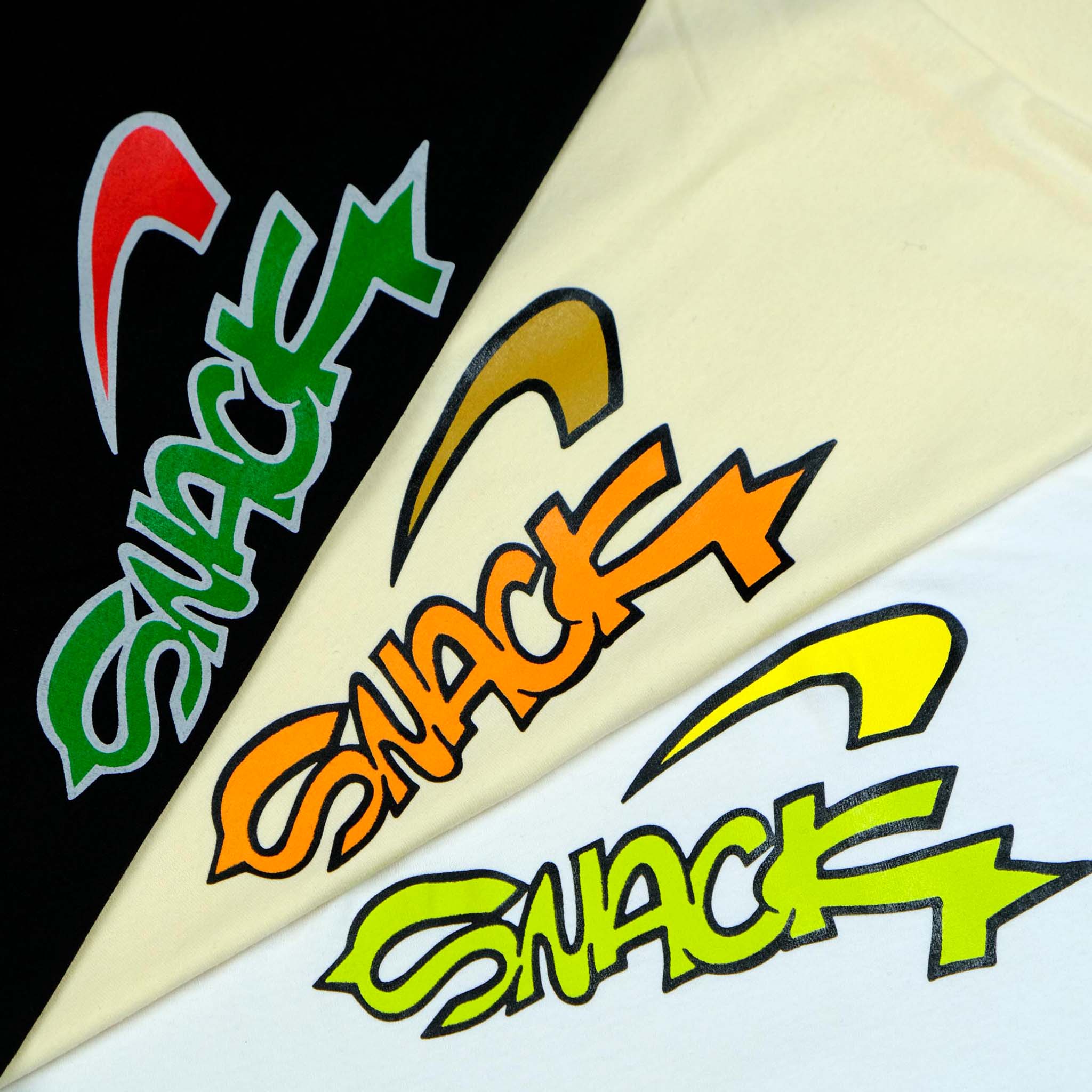Snack Skateboarding Stroke t-shirt nera cotone