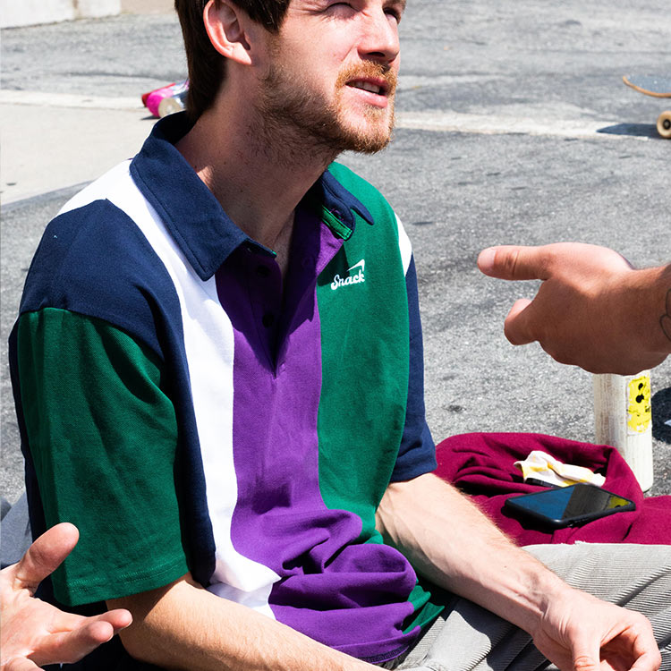 Snack Alive Vertical Stripe polo cotone