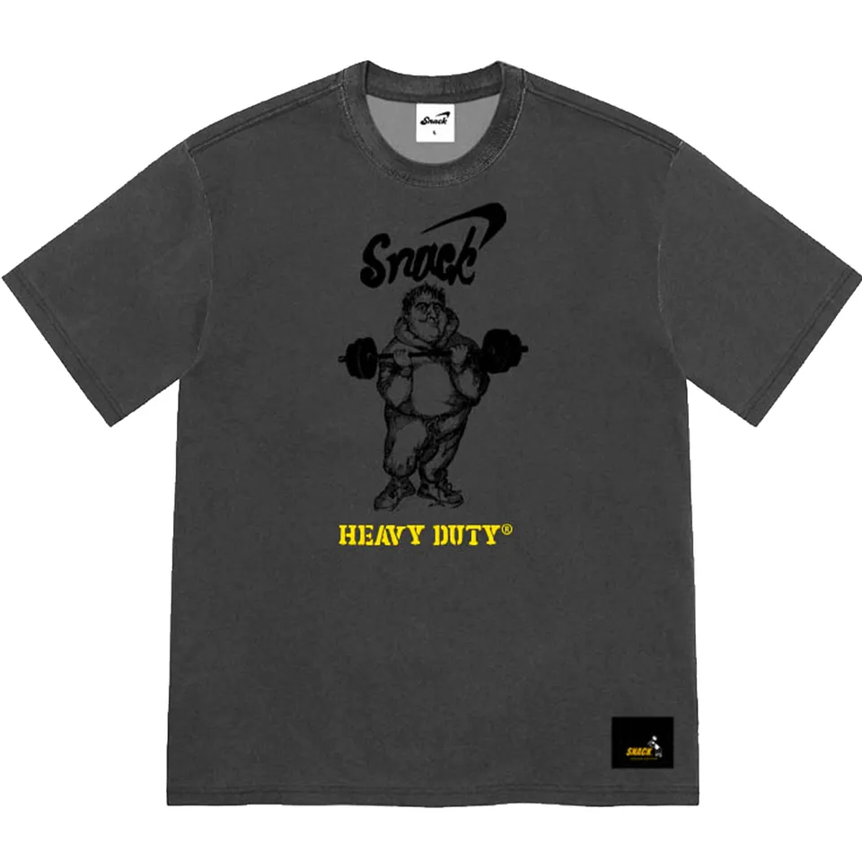 Snack Heavy Duty Tee Acid Black maglietta cotone pesante