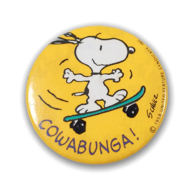 Snoopy 1958 spilla vintage skateboarding