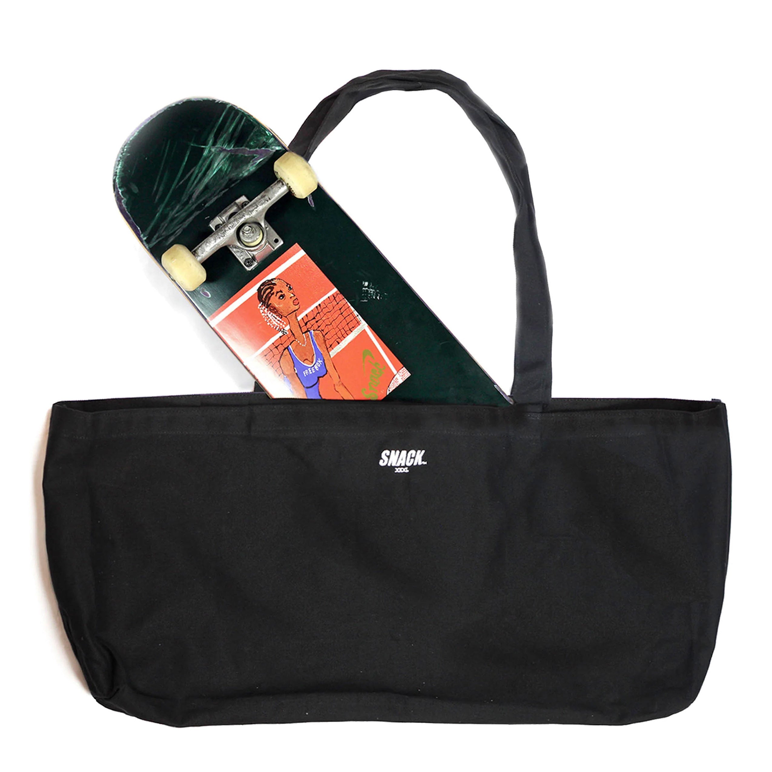 Snack XXXL Borsa Tote Porta Skateboard Nera in Tela