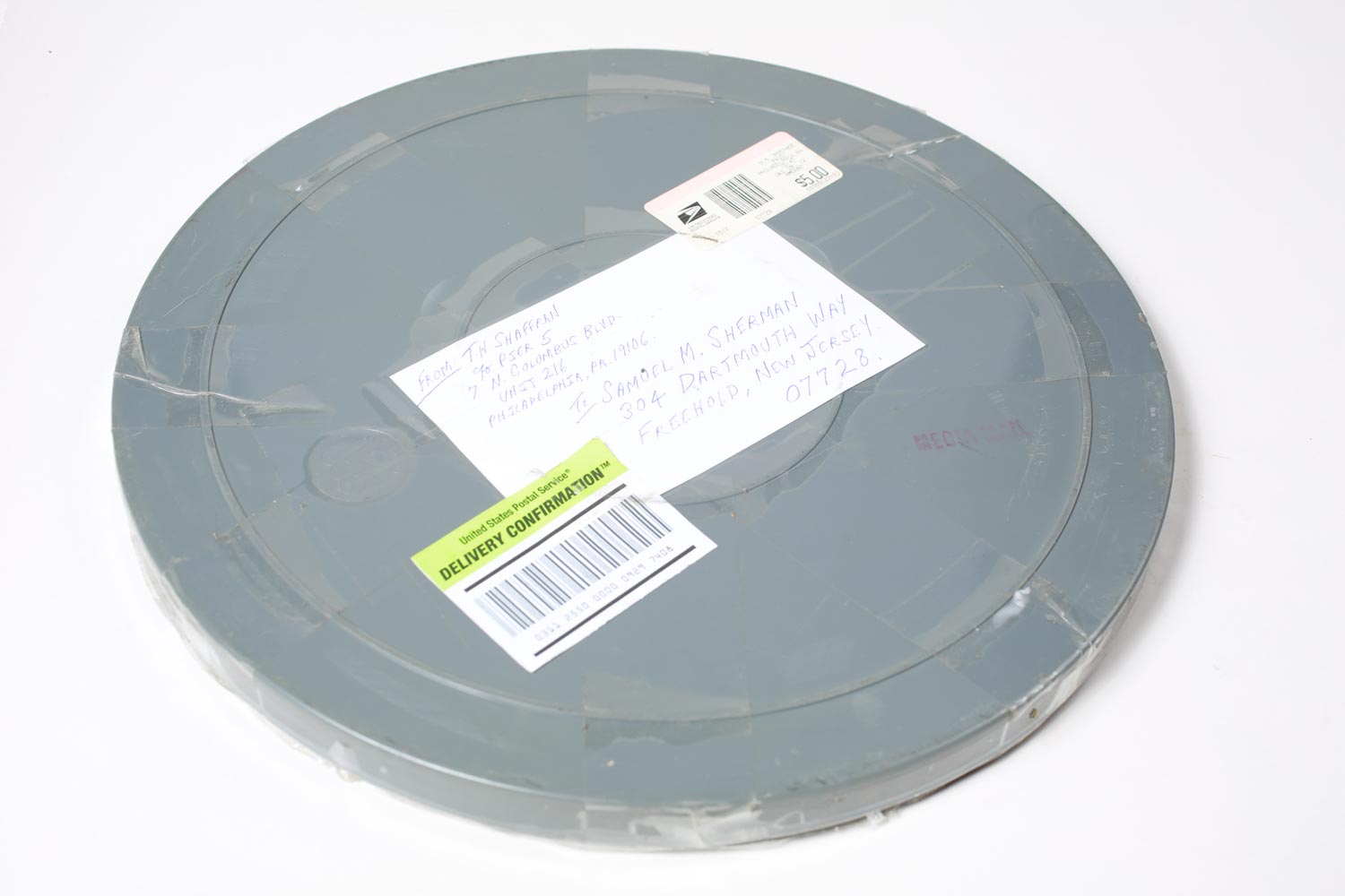 Pellicola 16mm lotto 5 contenitori vintage 14-15"
