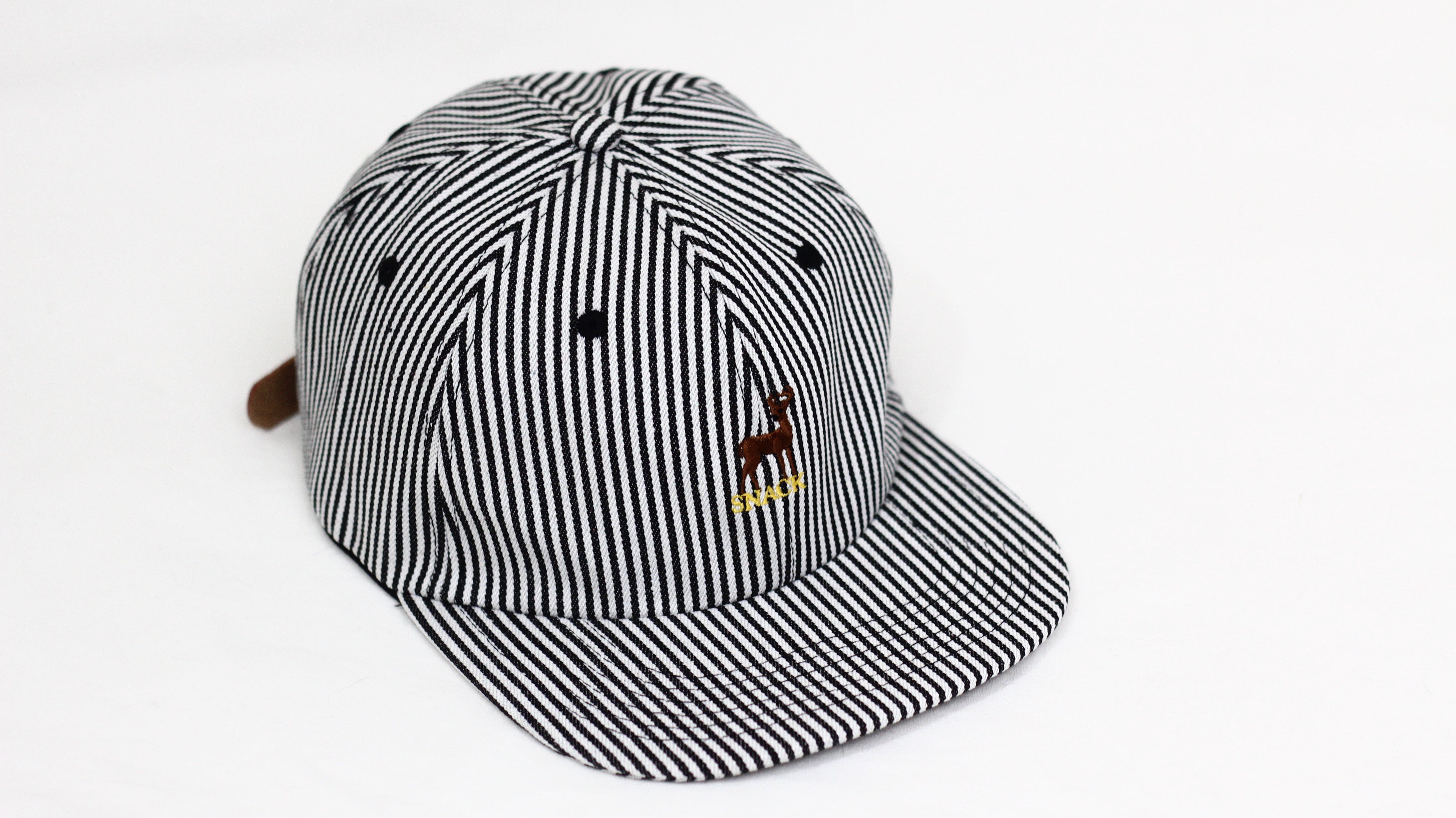 Snack Buck cappello denim a righe ricamo