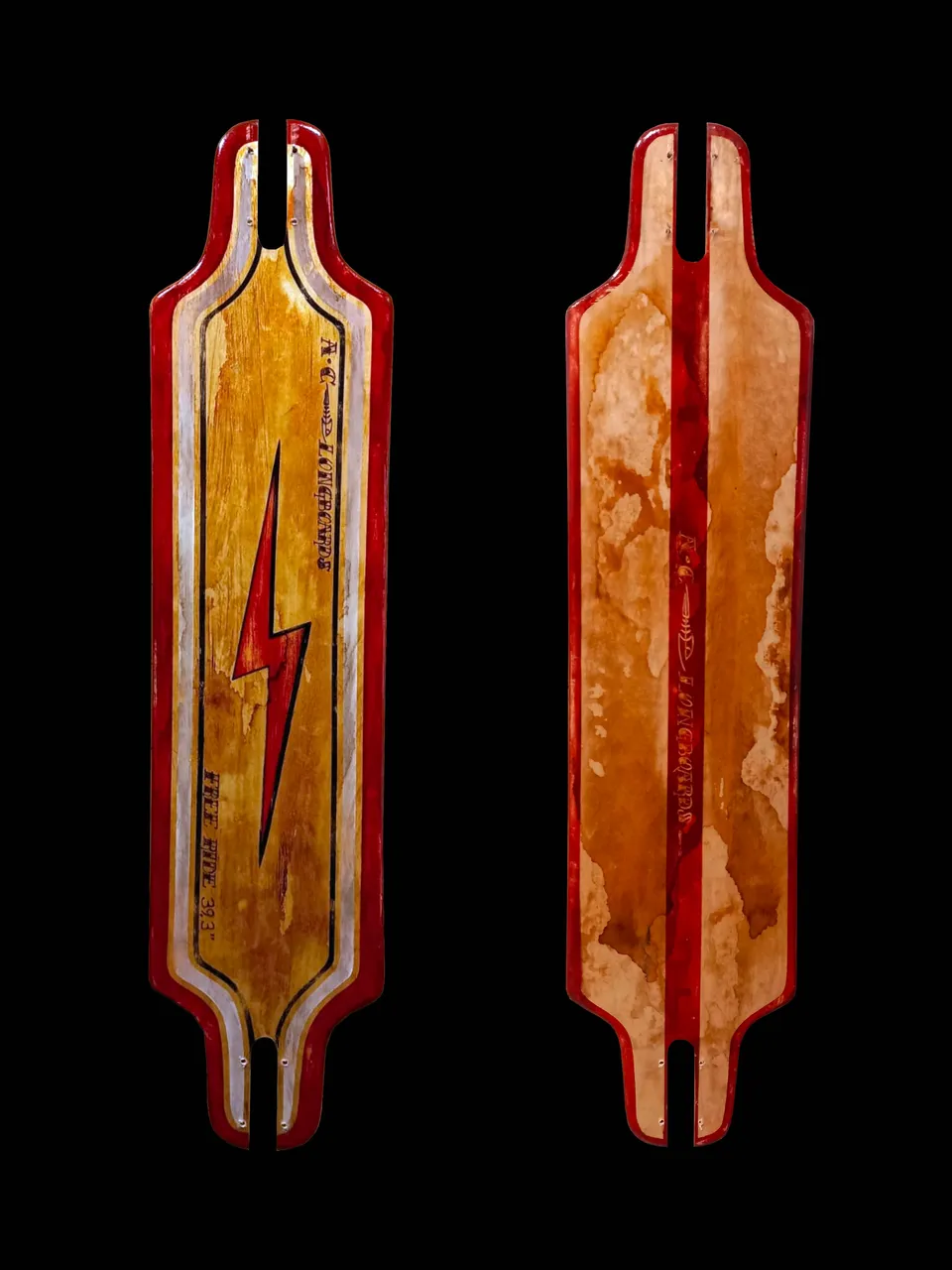 AC Longboards Dirt Red Bolt tavola longboard 39,3" betulla
