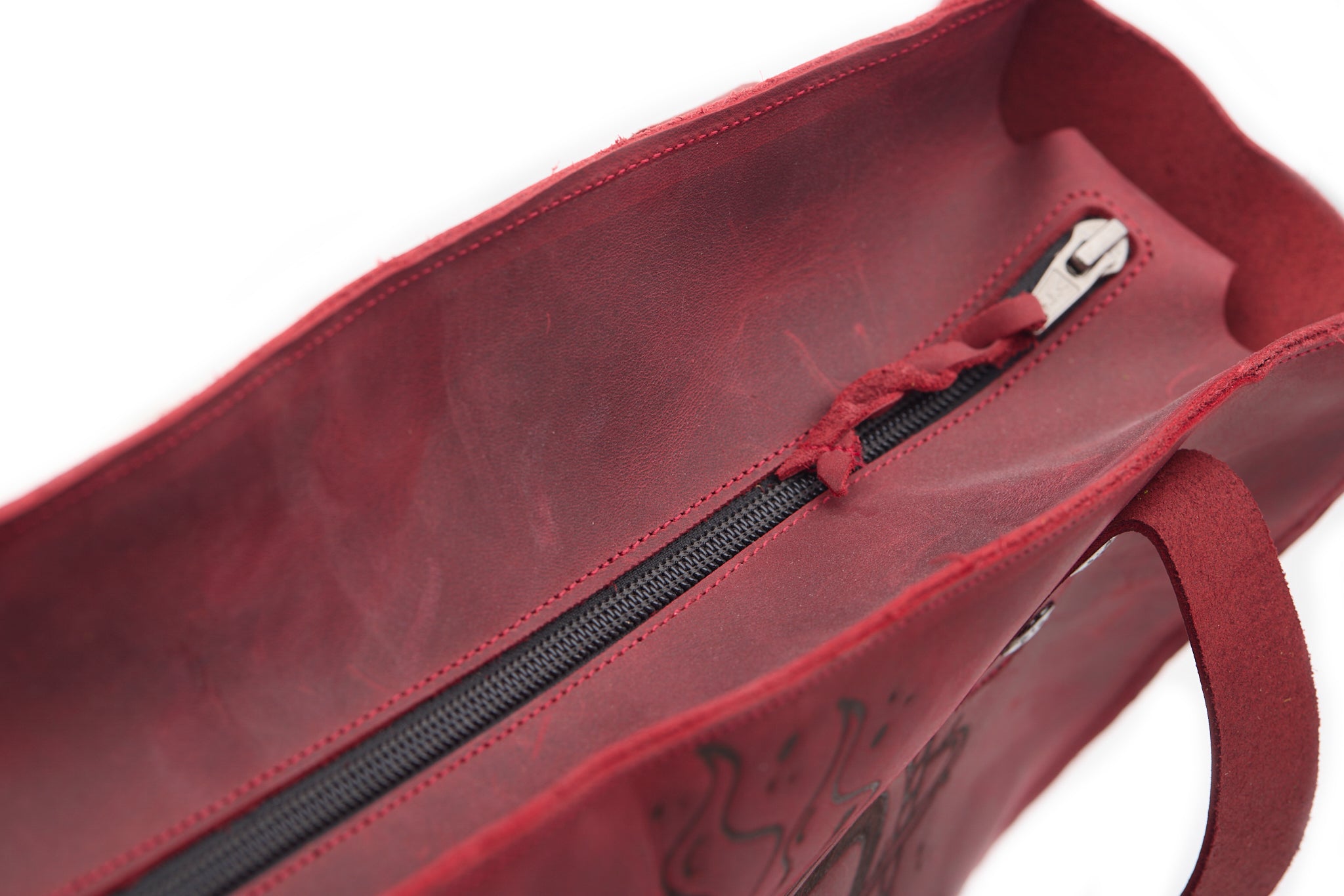 AC Longboards Red Sacro Cuore shopping bag pelle