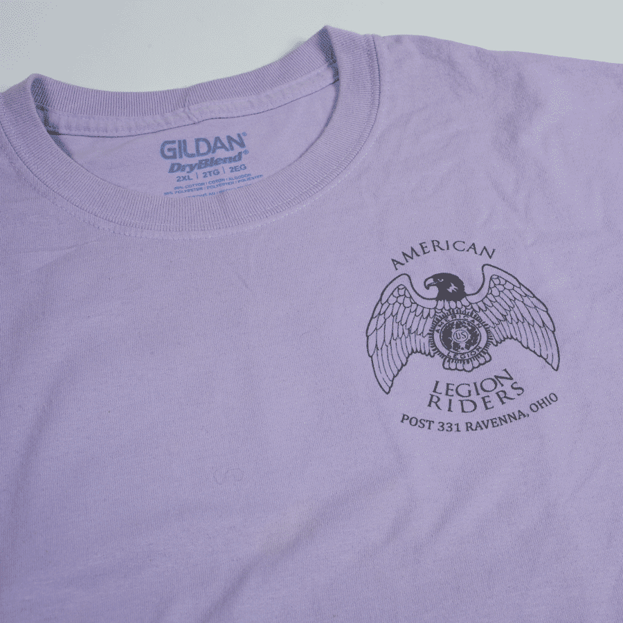 American Legion Ohio t-shirt vintage lavanda XXL cotone
