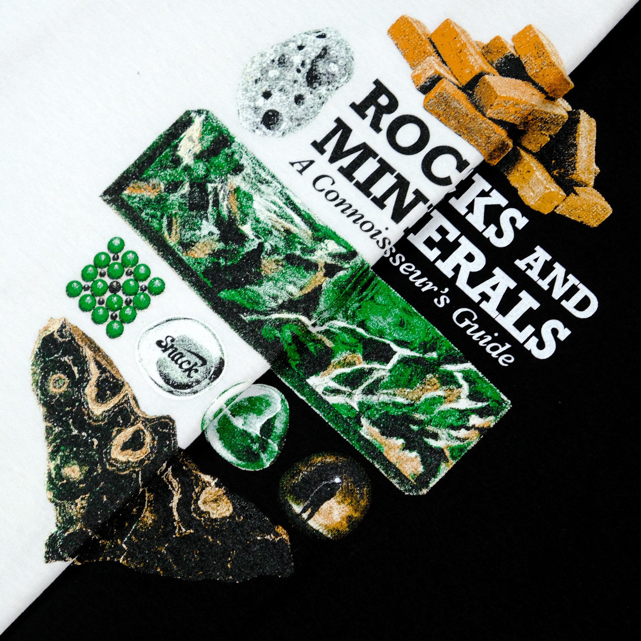 Snack Rocks & Minerals t-shirt nera cotone L