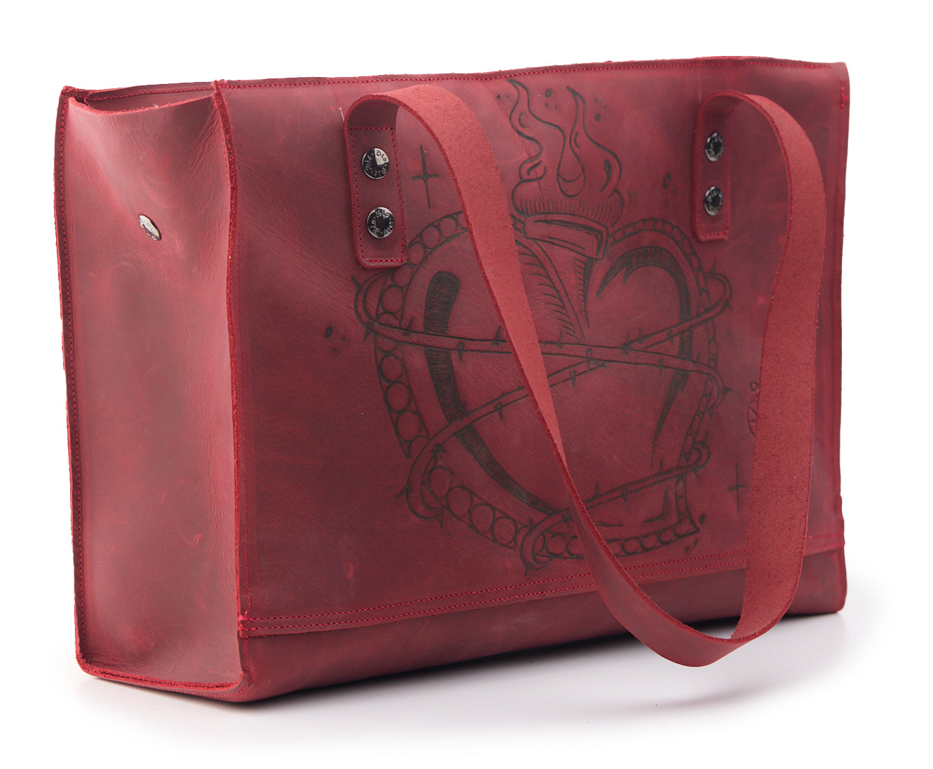 AC Longboards Red Sacro Cuore shopping bag pelle