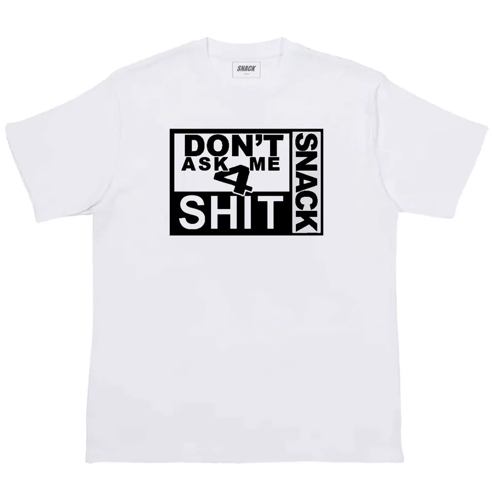 Snack 4 Shit t-shirt bianca cotone