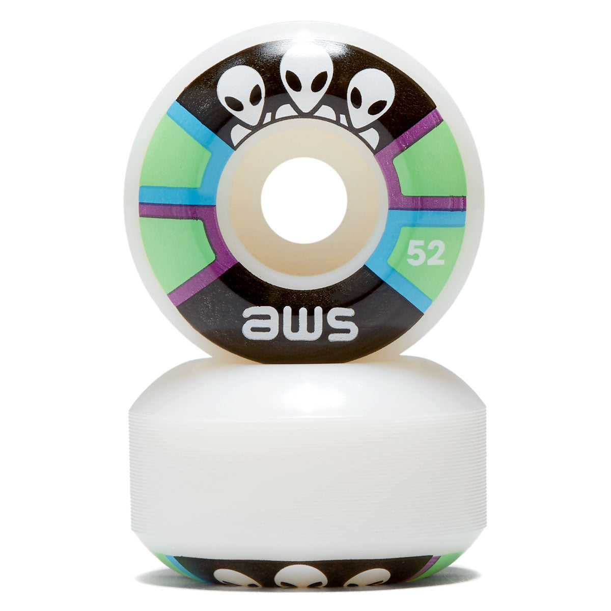 Alien Workshop Triad 97a ruote skateboard 52mm bianche set 4