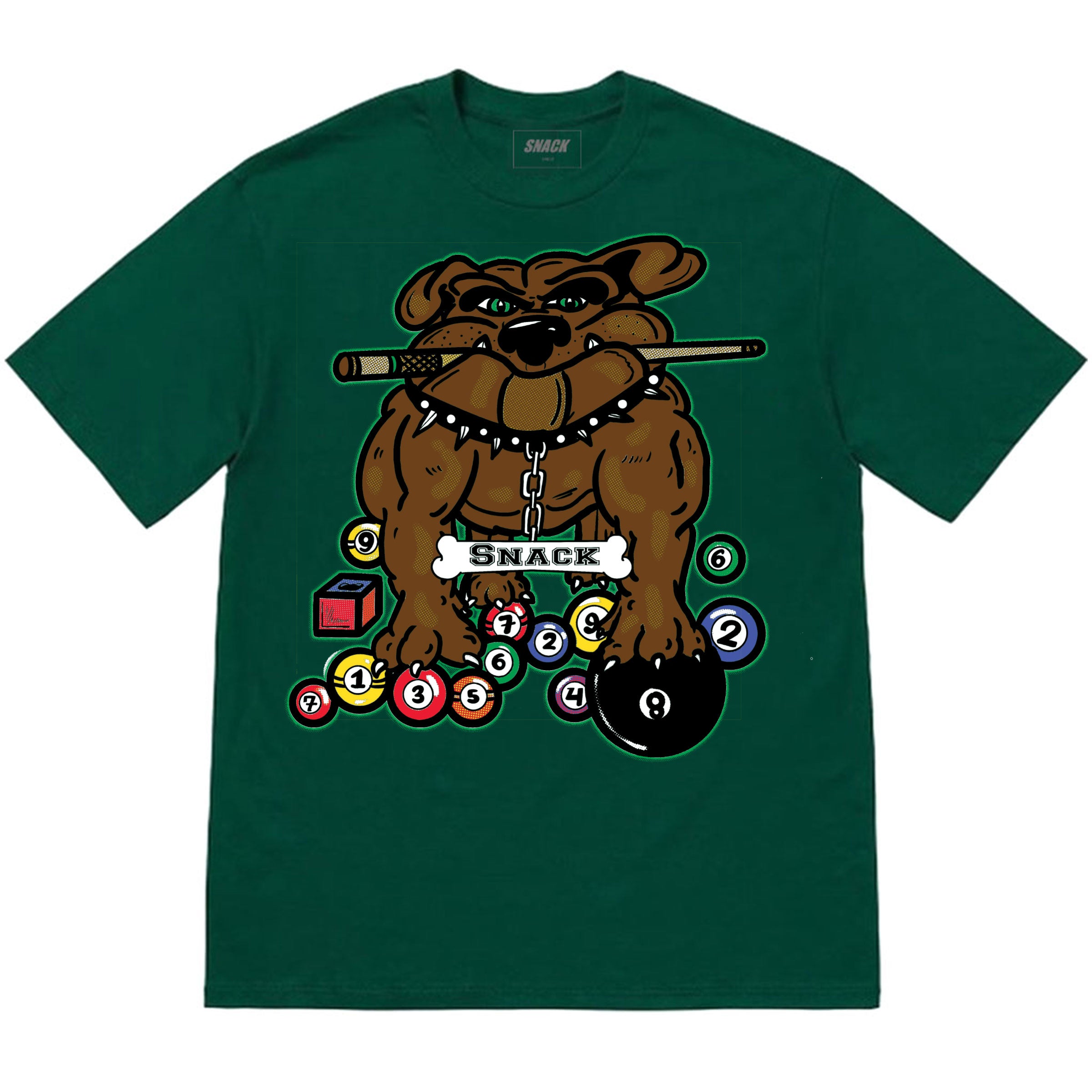 Snack Billiards Bully T-Shirt Pino Cotone