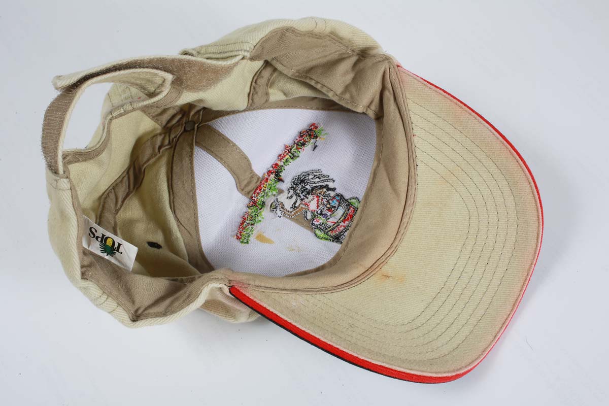 Virgin Islands cappello strapback crema nero ricamato