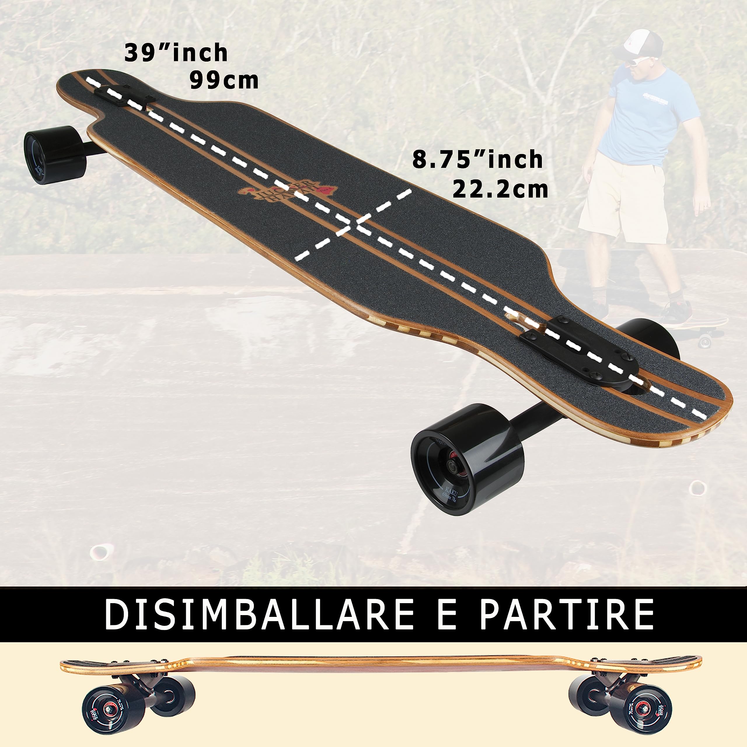 Jucker Hawaii New Hoku Flex 2 longboard completo bambù